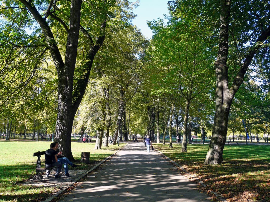 Wandelpad in het stadspark van Nancy, Parc de la Pépinière