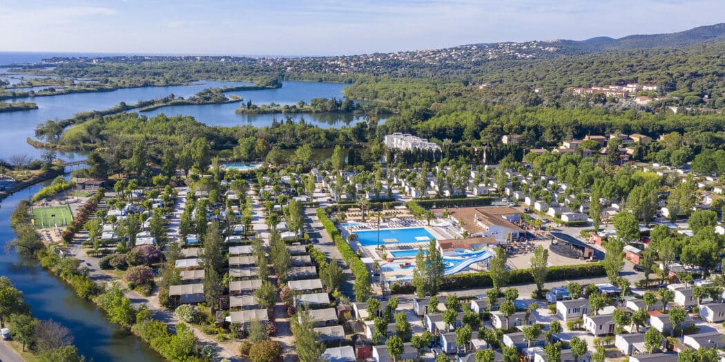 bovenaanzicht van Camping Riviera d'Azur in Fréjus