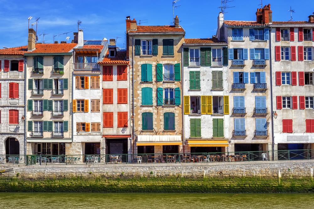 Traditionele huizen in Bayonne