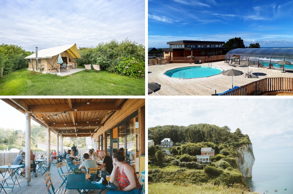 Huttopia Les Falaises glamping normandie, glamping & safaritenten in Normandië